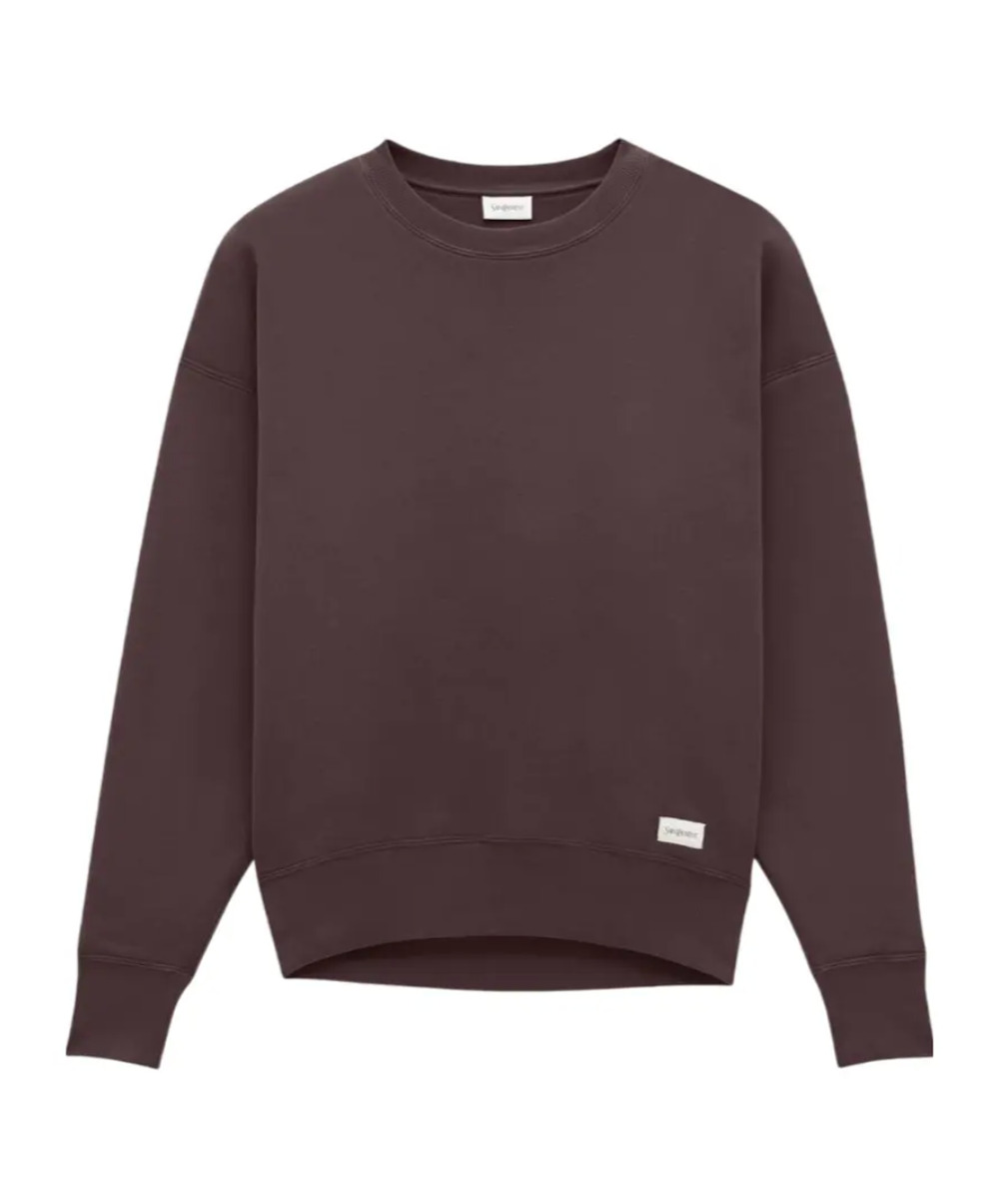 7366 - Saint Laurent Crewneck Sweatshirt with Logo Detail - Size XS Retail $1250